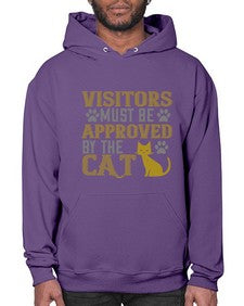 visitors must beapprovedby the cat Style 122# - cats- Hoodie