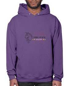 when i grow up i want to be a unicorn 554# - unicorn- Hoodie