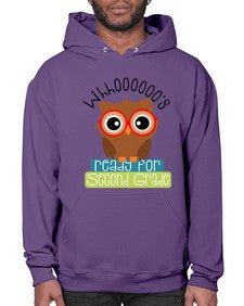 whooos ready for second grade 1007# - second grade- Hoodie