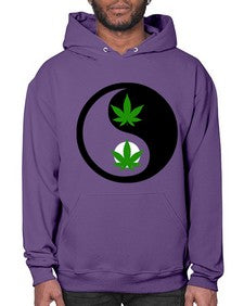 yin and yang weed 1264# - marijuana- Hoodie