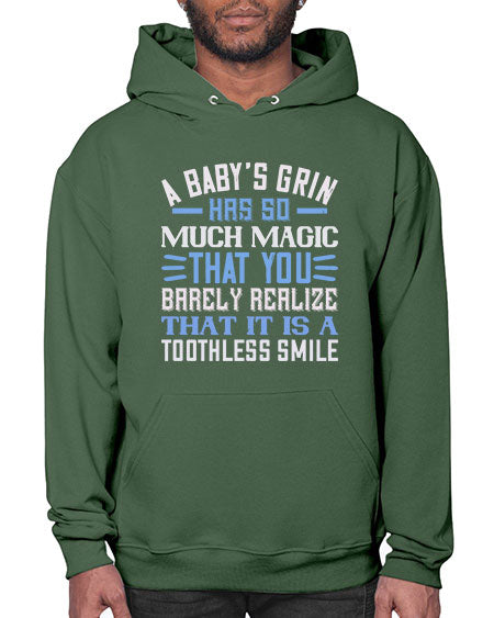 A baby’s grin has so much magic that you barely realize that it is a toothless smile Style 263# - baby- Hoodie