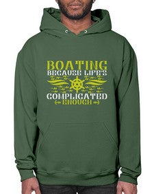 Boating because lifes complicated enough 11# - boats- Hoodie