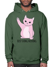 Busy Doing Nothing - cats- Hoodie