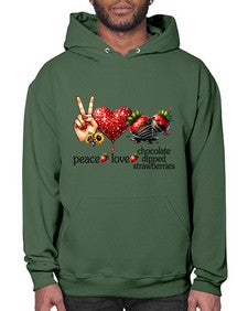 Chocolate Dipped Strawberries 727# - strawberry- Hoodie