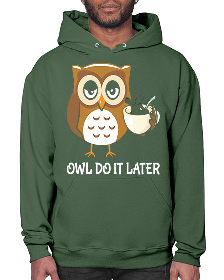Do It Later funny Cute A TurtleRabbit 4# - owl- Hoodie