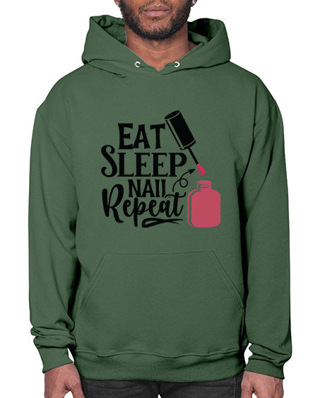 Eat Sleep Nail Repeat 737# - nail tech- Hoodie