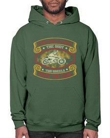 Four wheels move the body 20# - motorcycle- Hoodie