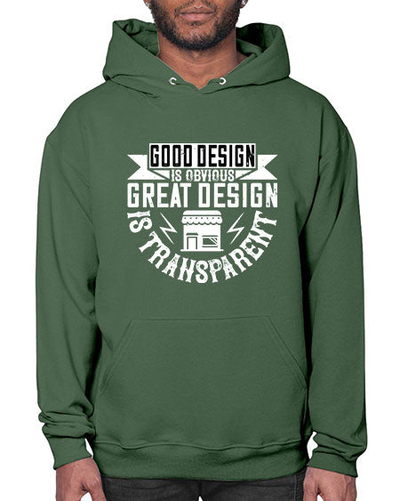 Good design is obvious Great design is transparent Style 170# - architect- Hoodie