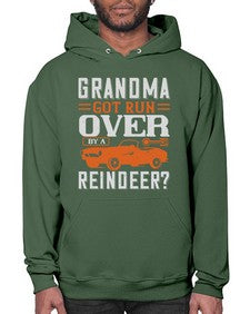 Grandma Got Run Over by a Reindeer 106# - hot rod- Hoodie