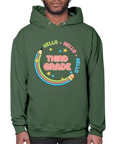 Hello third Grade Pencil 346# - third grade- Hoodie