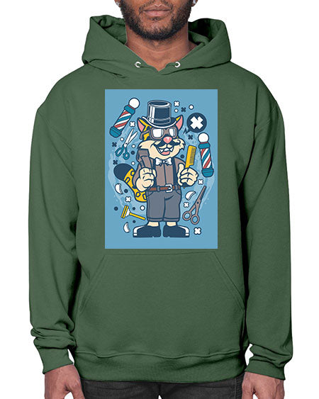 Hipster Barber Leopard835# - barber- Hoodie