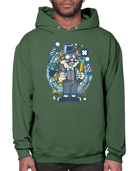 Hipster Barber Leopard836# - barber- Hoodie