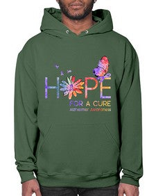 Hope For A Cure Alzheimer Awareness Flower 162# - alzheimers- Hoodie
