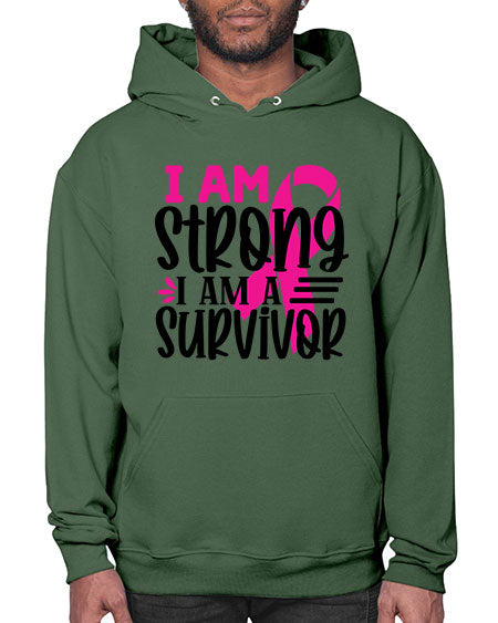 I Am Strong I Am a Survivor 19# - breast cancer- Hoodie