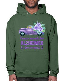 I Wear Purple For AlzheimerS Awareness 168# - alzheimers- Hoodie