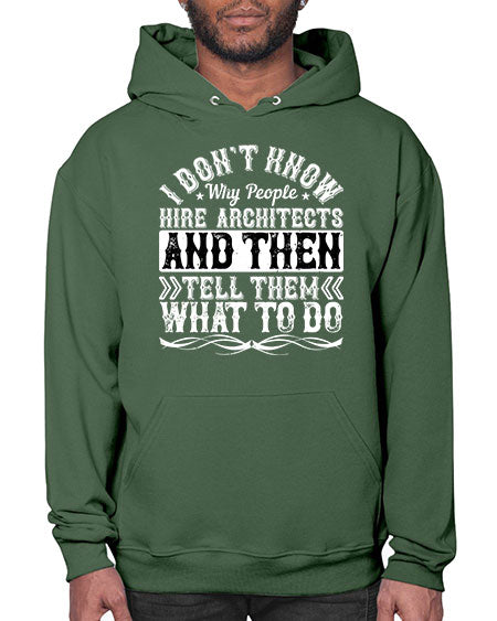 I dont know why people hire architects and then tell them what to do Style 193# - architect- Hoodie