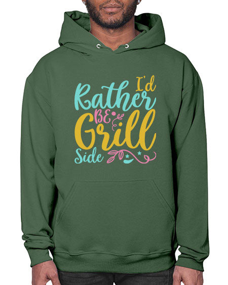 ID RATHER BE GRILL SIDE Style 62# - summer- Hoodie