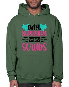 Im A Superhero In Scrubs Style Style 973# - nurse- Hoodie
