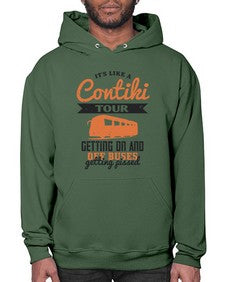 Its like a Contiki tour getting on and off buses getting pissed 3# - bus- Hoodie