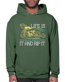 Life is short so grip it and rip it 43# - motorcycle- Hoodie
