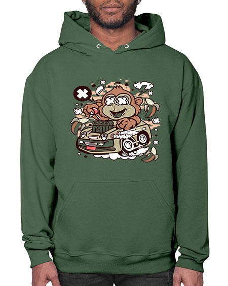 Monkey Hotrod - monkey- Hoodie