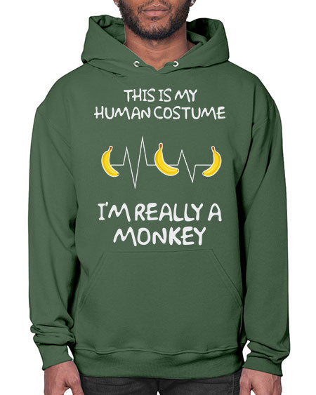 Monkey Human Costume Banana 15# - monkey- Hoodie