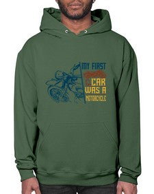 My first car was a motorcycle 47# - motorcycle- Hoodie