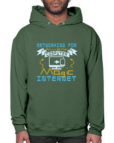 Networking for dummies your computer magic internet 22# - computer- Hoodie