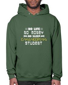 No life non money no sleep engineering student 19# - computer- Hoodie