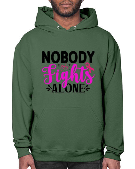 Nobody Fights Alone 12# - breast cancer- Hoodie