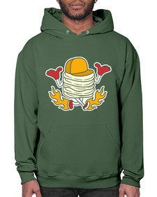 Pancake on fire 200# - cartoon food- Hoodie