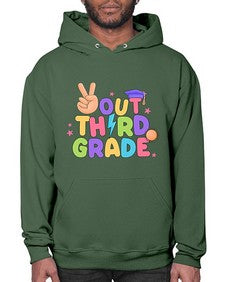 Peace Out third Grade Peace 648# - third grade- Hoodie