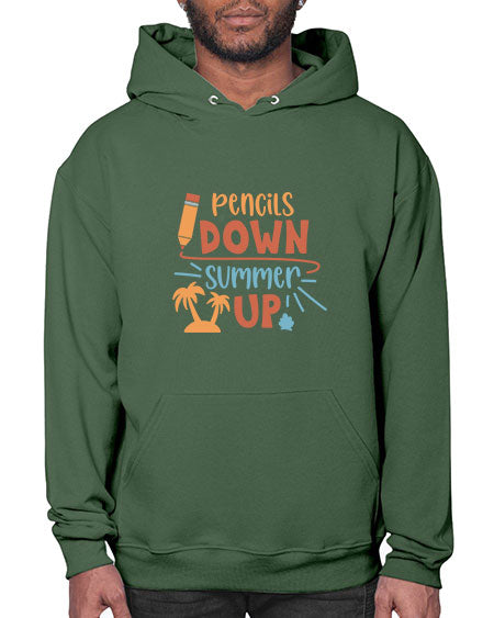 Pencils down summer up 86# - summer- Hoodie