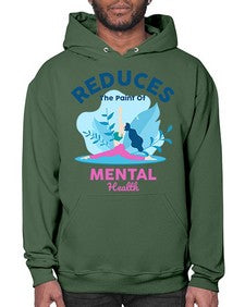 Reduces the Paint of Mental Health 495# - yoga- Hoodie