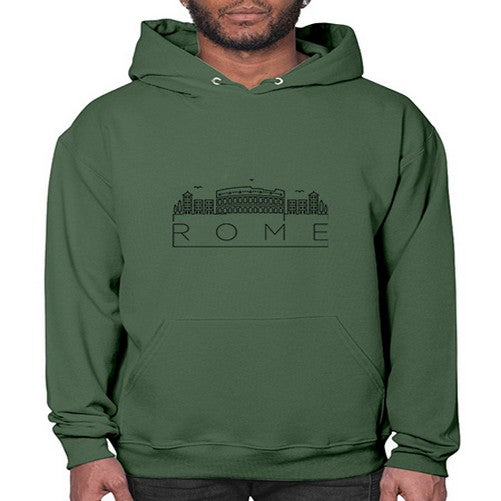 Rome Minimal Skyline 1747# - cities- Hoodie