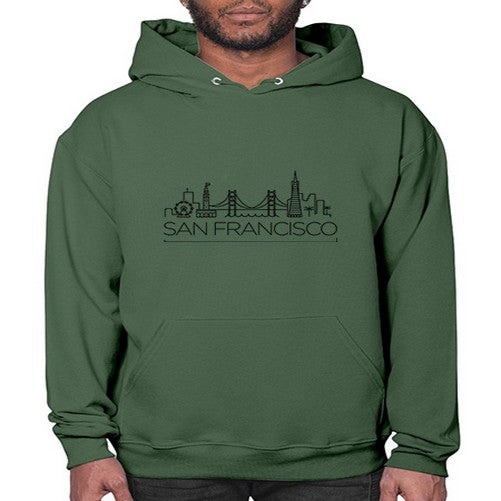 San Francisco Minimal Skyline 1776# - cities- Hoodie