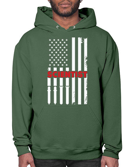 ScientistUSAFlagScientistSkinite Scientist Skinite 38# - general science- Hoodie