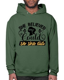She believed she could she did Style 7# - black girls or women- Hoodie