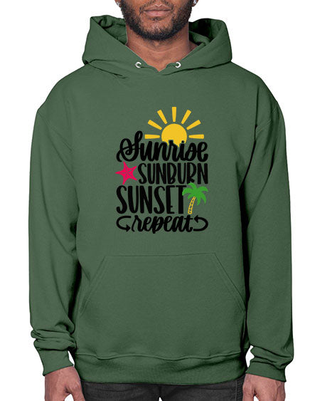 Sunrise Sunburn Sunset Repeat Style 16# - summer- Hoodie