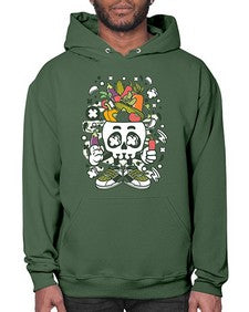Vegetable Skull Head 1195# - skull and bones- Hoodie