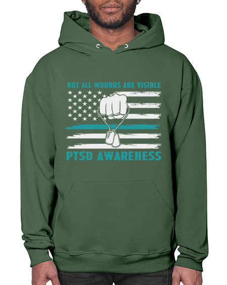Veteran PTSD Not all wounds 4# - PTSD- Hoodie