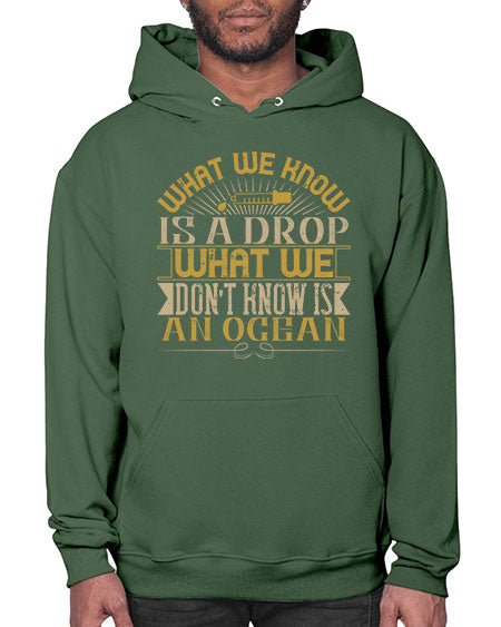 What we know is a drop what we dont know is an ocean 298# - general science- Hoodie