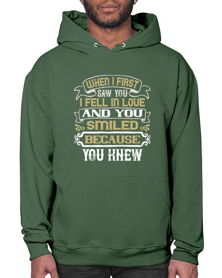 When I first saw you I fell in love and you smiled because you knew Style 12# - pig- Hoodie