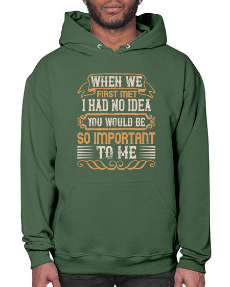 When we first met i had no idea you would be so important to me Style 10# - pig- Hoodie
