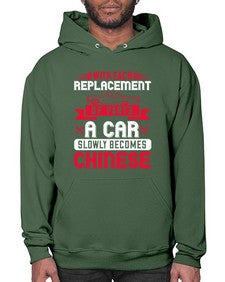 With each replacement of parts a car slowly becomes Chinese 91# - car- Hoodie