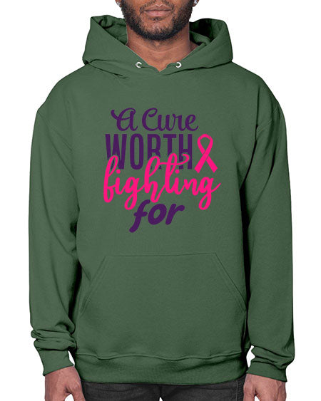 a cure worth fighting for Style 17# - breast cancer- Hoodie