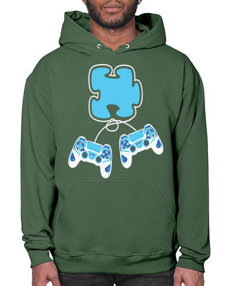 autism awareness gamer puzzle piece 11# - autism- Hoodie