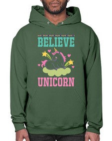 believe unicorn 45# - unicorn- Hoodie
