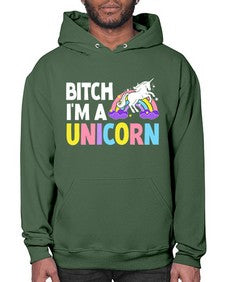 bitch im a unicorn 61# - unicorn- Hoodie