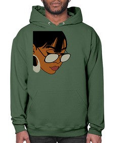 black afro 40# - black girls or women- Hoodie